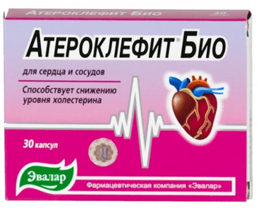 Эвалар Атероклефит Био 250 мг 30 капсул