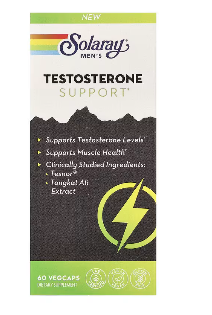 Solaray Мужская Поддержка Тестостерона, Men's Testosterone Support, 60 вег. капсул