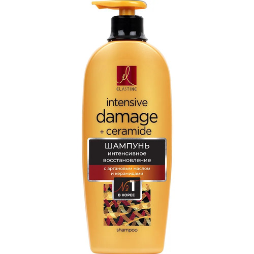 Elastine, Шампунь для Поврежденных Волос с Аргановым Маслом, Intensive Damage Care Shampoo, 680 мл 