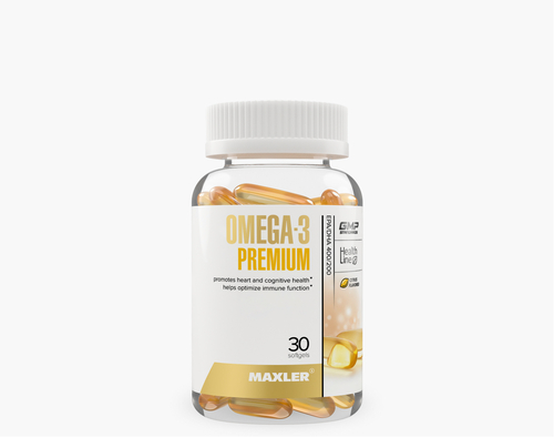 Maxler Омега-3, Premium 650 мг, 30 капсул