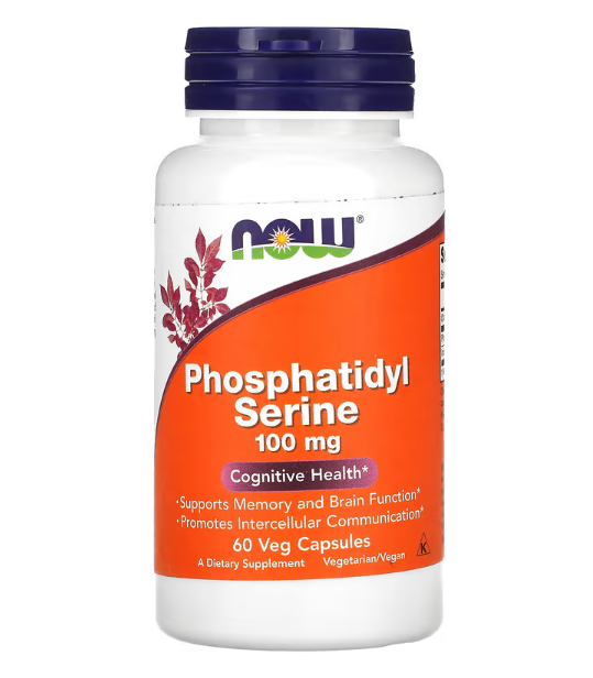 Now Foods Phosphatidyl Serine, Фосфатидилсерин 100 мг, 60 раст. капсул 