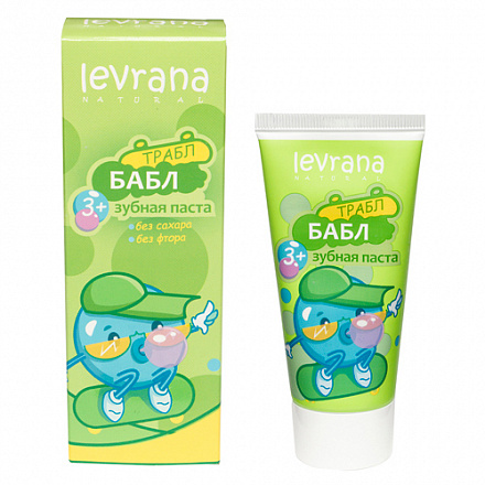 Levrana Детская зубная паста со вкусом Бабл Гам 3+ лет, 50 мл 