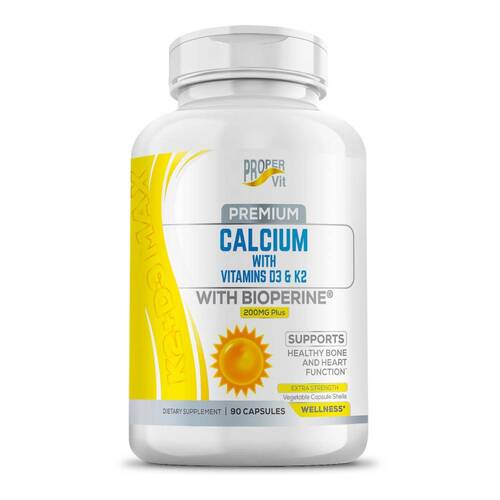 Proper Vit Кальций + Витамин Д3+К2+биоперин 200 мг, 90 капсул