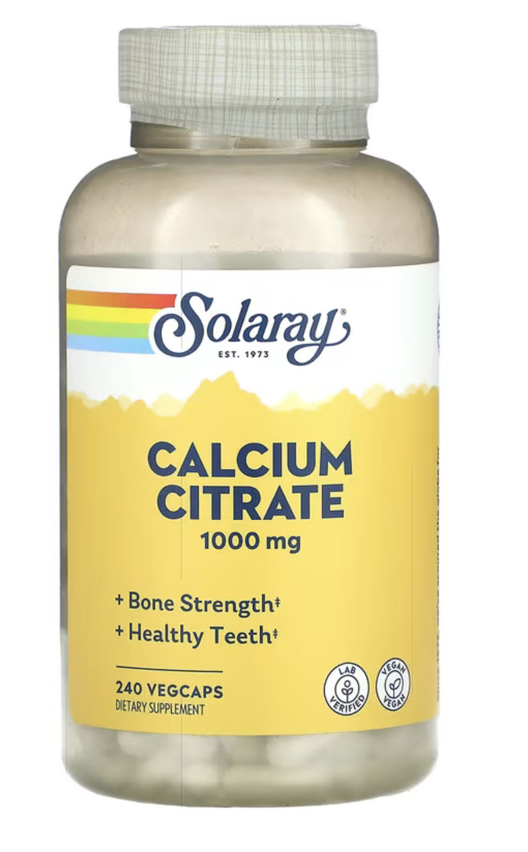 Solaray Кальций Цитрат 1000 мг, 240 вег. капсул 