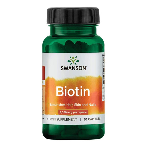 Swanson Биотин, Biotin 5000 mcg 30 капсул