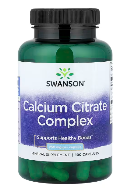 Swanson Кальций Цитрат 250 мг, 100 капсул 