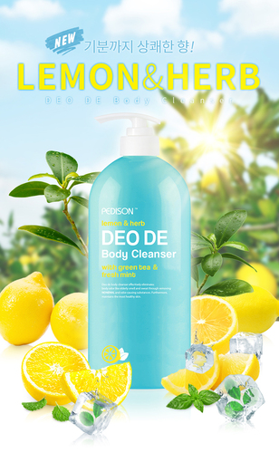 Pedison, Гель для душа лимон-мята, Deo De Body Cleanser, 750 мл