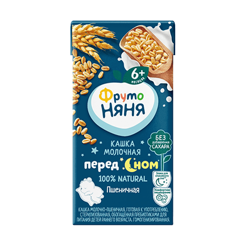 ФрутоНяня, Кашка молочно-пшеничная, 200 мл