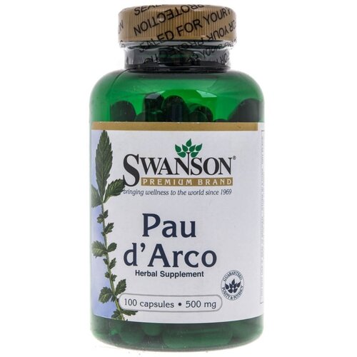 Swanson Кора муравьиного дерева,  Pau d'Arco 500 мг, 100 капсул