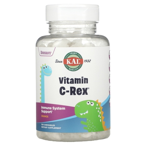 KAL Витамин С со вкусом апельсина, Vitamin C-Rex 100 жевательных таблеток