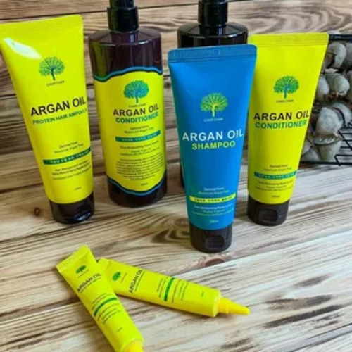 Char Char, Набор сыворотка для волос восстановление/аргановое масло, ARGAN OIL PROTEIN HAIR AMPOULE