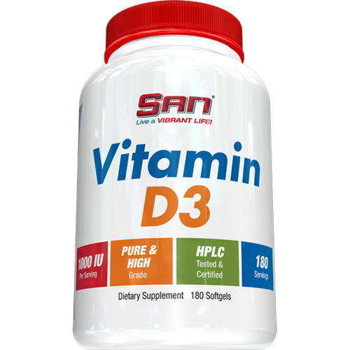 SAN Vitamin D 3, 5000 ед 180 капсул