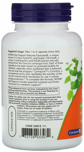Now Foods Diet Support, Для быстрого похудения, 120 caps.
