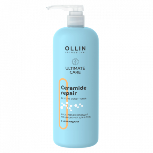 OLLIN Professional Ultimate Care Восстанавливающий кондиционер для волос с церамидами, 1000 мл