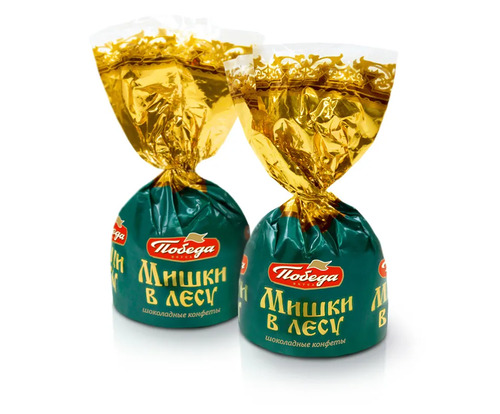 Победа, Конфеты шоколадные без сахара с вафельной крошкой, Мишки в лесу, 200 гр