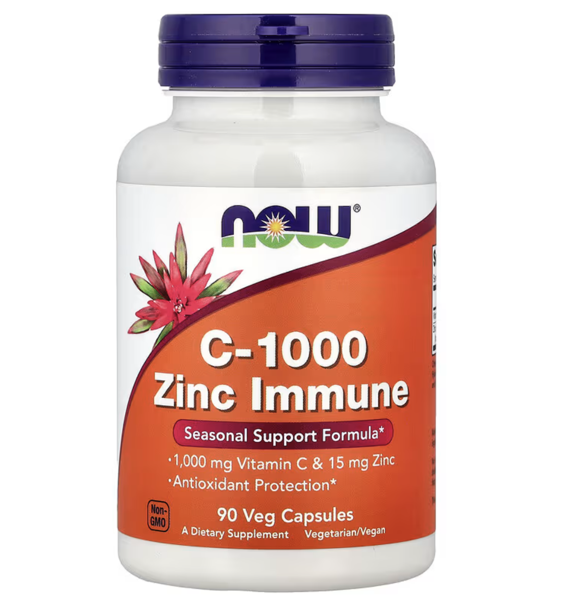 Now Foods Витамин С-1000 + цинк  IMMUNE , 90 капс 