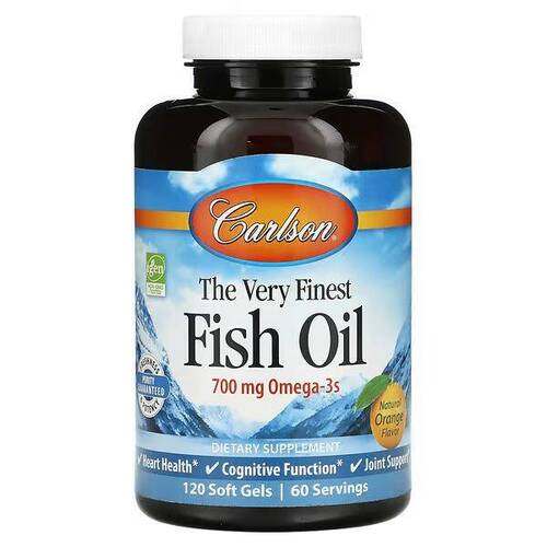 Carlson Labs Самый лучший рыбий жир с апельсиновым вкусом 350 мг 120  