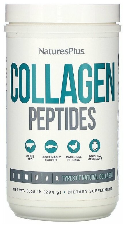 Nature's Plus, Коллаген Collagen Peptides, без вкуса, 294 гр