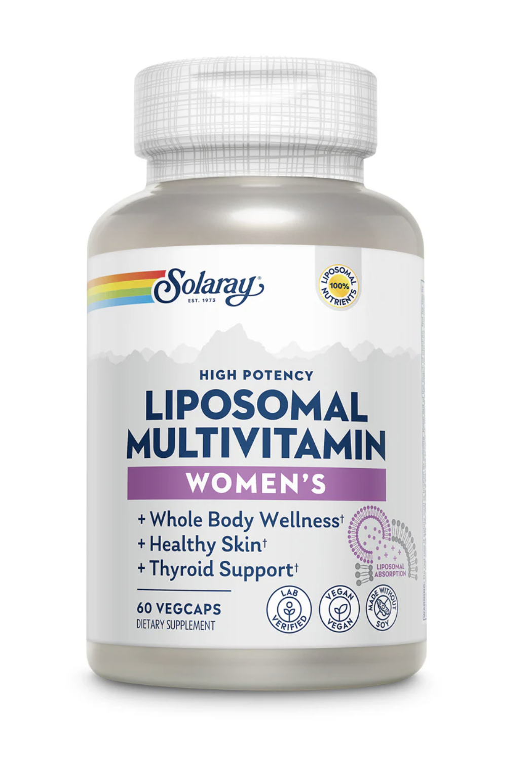 Solaray Липосомальные Мультивитамины для Женщин, Women's Liposomal Multivitamin, 60 вег. капсул 