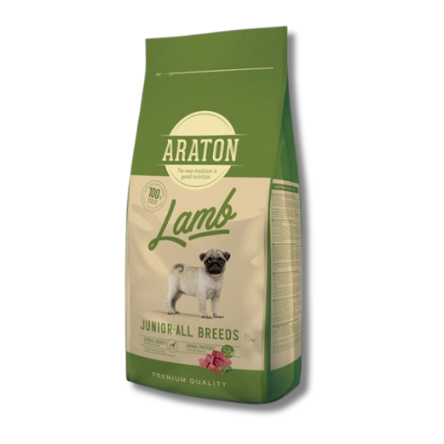ARATON, Lamb, Сухой Корм для Молодых Собак Всех Пород (Баранина), 15 кг