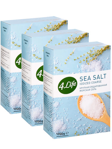 4LIFE Соль Морская Крупная Йодированная, 500 гр