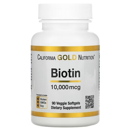 California Gold Nutrition Биотин 10 000 мкг, 90 капсул