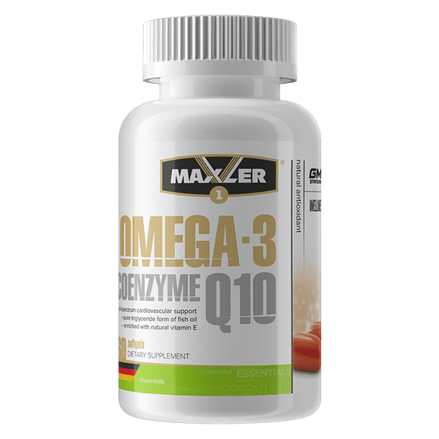 Maxler Omega, Омега 3+Coenzyme Q10, 60 капсул