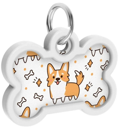 WAUDOG, Адресник Smart ID c QR-паспортом, Металл, Рисунок 