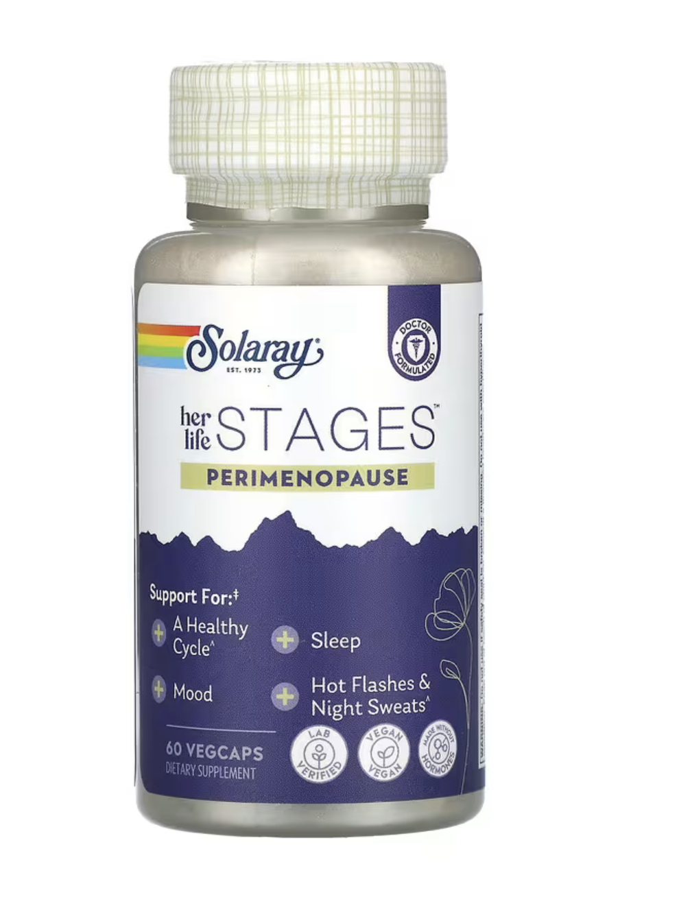 Solaray Женский Комплекс для Перименопаузы, Her Life Stages Perimenopause, 60 вег. капсул 