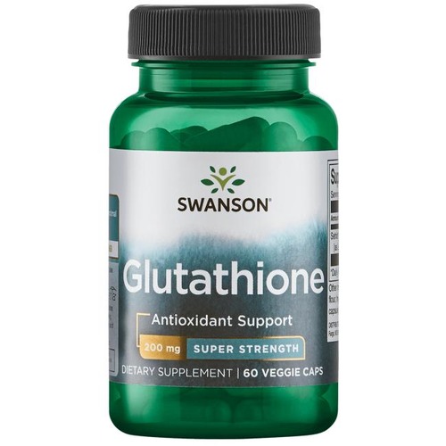 Swanson L-Glutathione, Глутатион 200 мг, 60 вегетарианских капсул