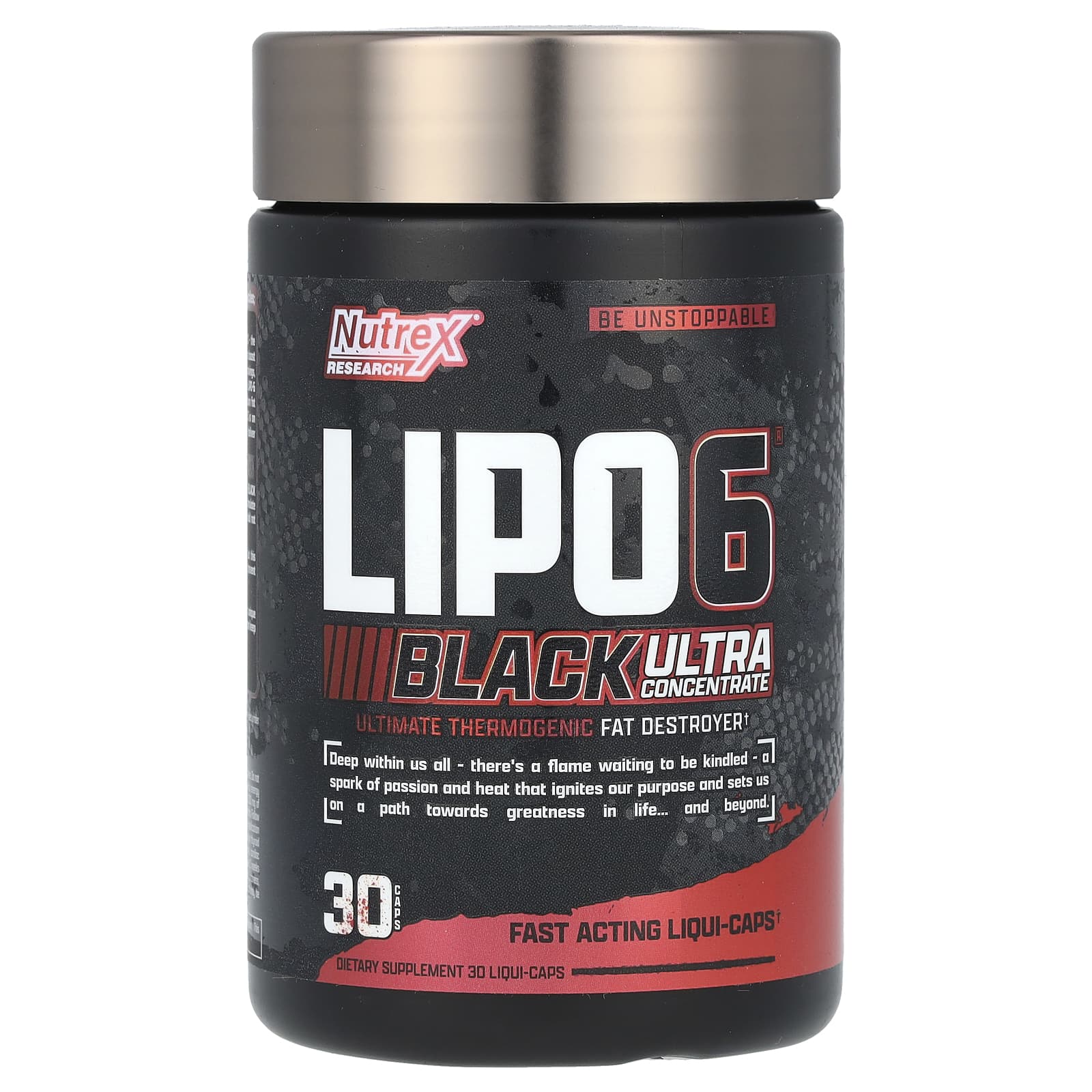 Nutrex Жиросжигатель, Lipo 6 Black Ultra Concentrate, 30 капсул	 