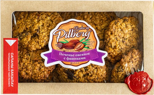 Pilberg Bakery Печенье овсяное с финиками, 300 гр