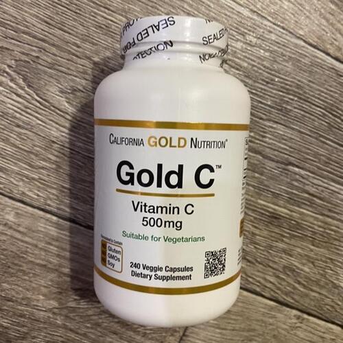 California Gold Nutrition Витамин C, Gold C 500 мг, 240 вегетарианских капсул