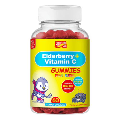 Proper Vit for Kids Elderberry+Vitamin C, витамин С с бузиной ,60 мармеладных конфет