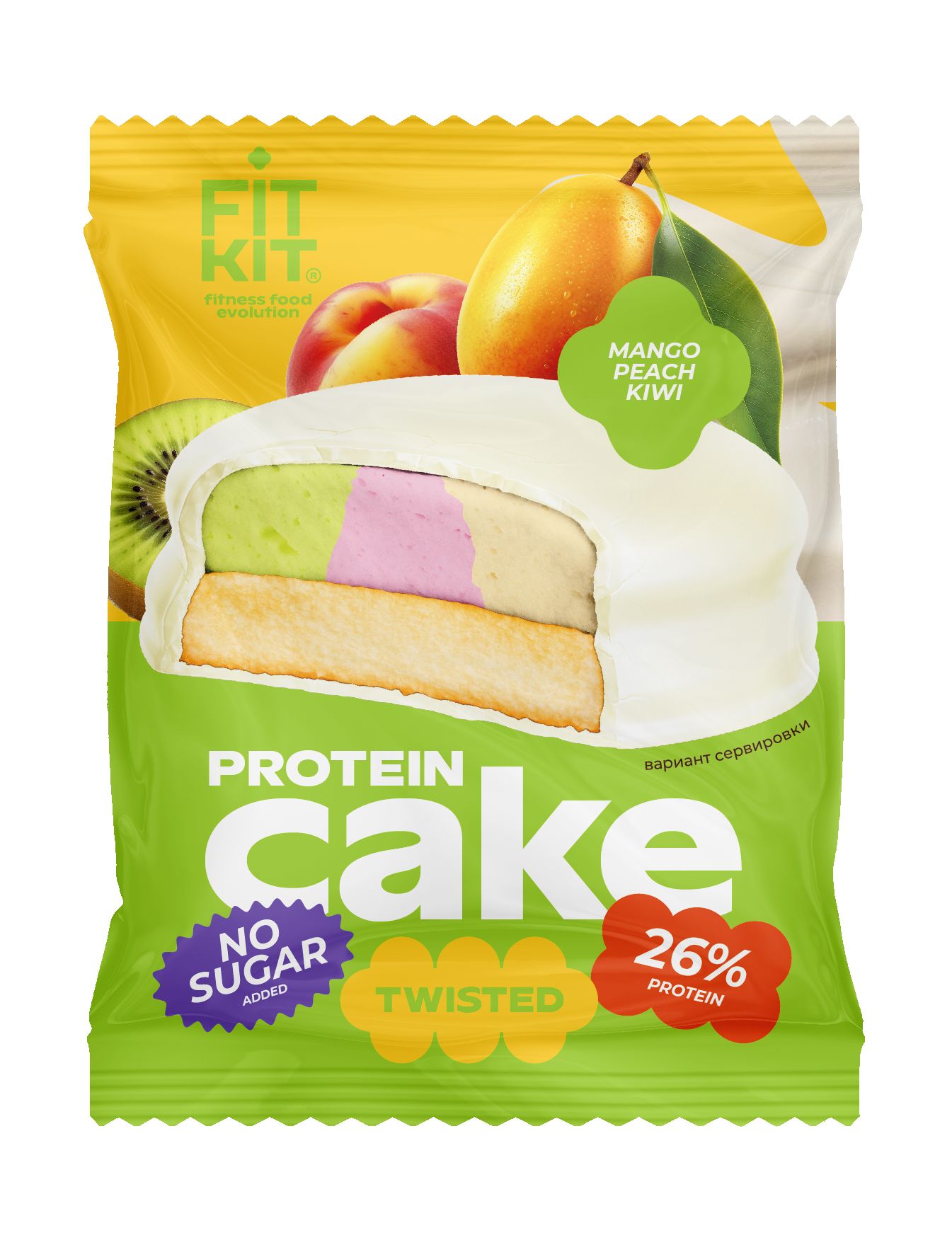 Fit Kit Протеиновое печенье с высокобелковым суфле TWISTED, 50 гр