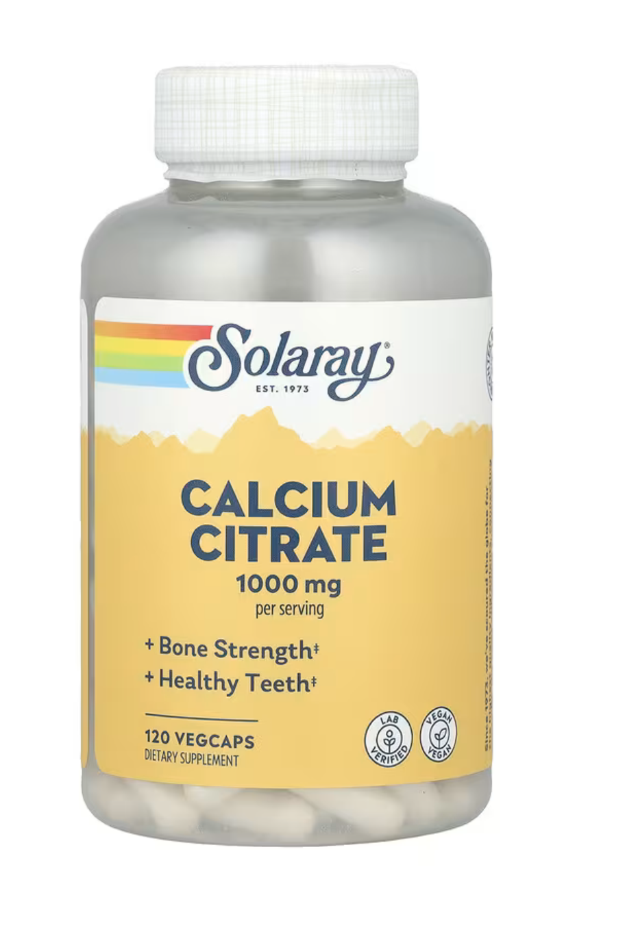 Solaray Кальций Цитрат 1000 мг, 120 вег. капсул 