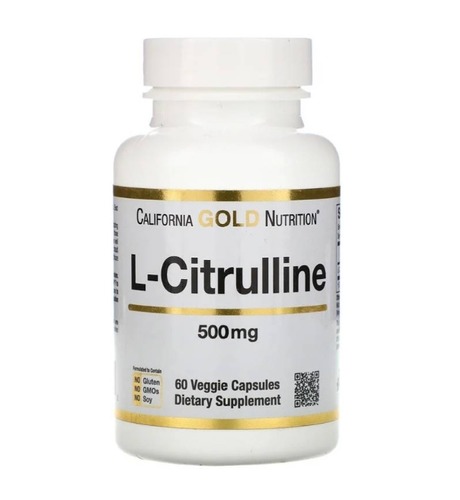 California Gold Nutrition L-Цитруллин 500 мг, 60 вегетарианских капсул
