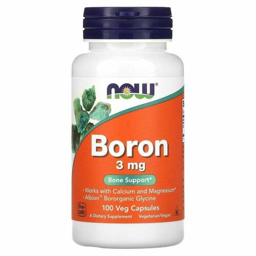 Now Foods Бор, Boron 3 мг, 100 капсул