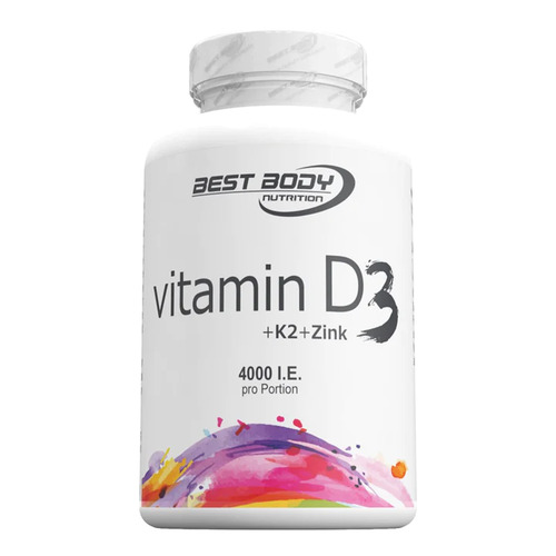 Best Body Nutrition Витамин Д3 4000 Ед + К2 + Цинк, 80 капсул